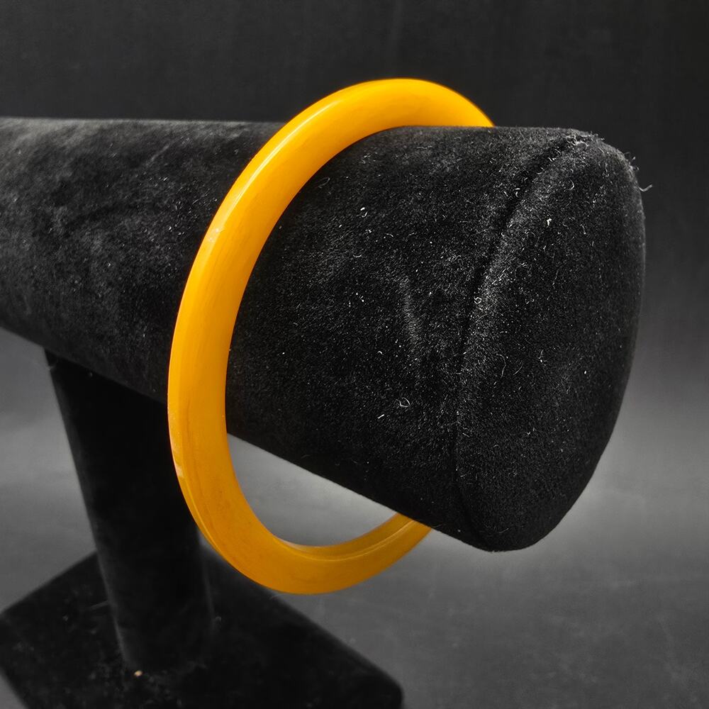 Thin Butterscotch Bakelite Bangle Bracelet Vintage Plastics